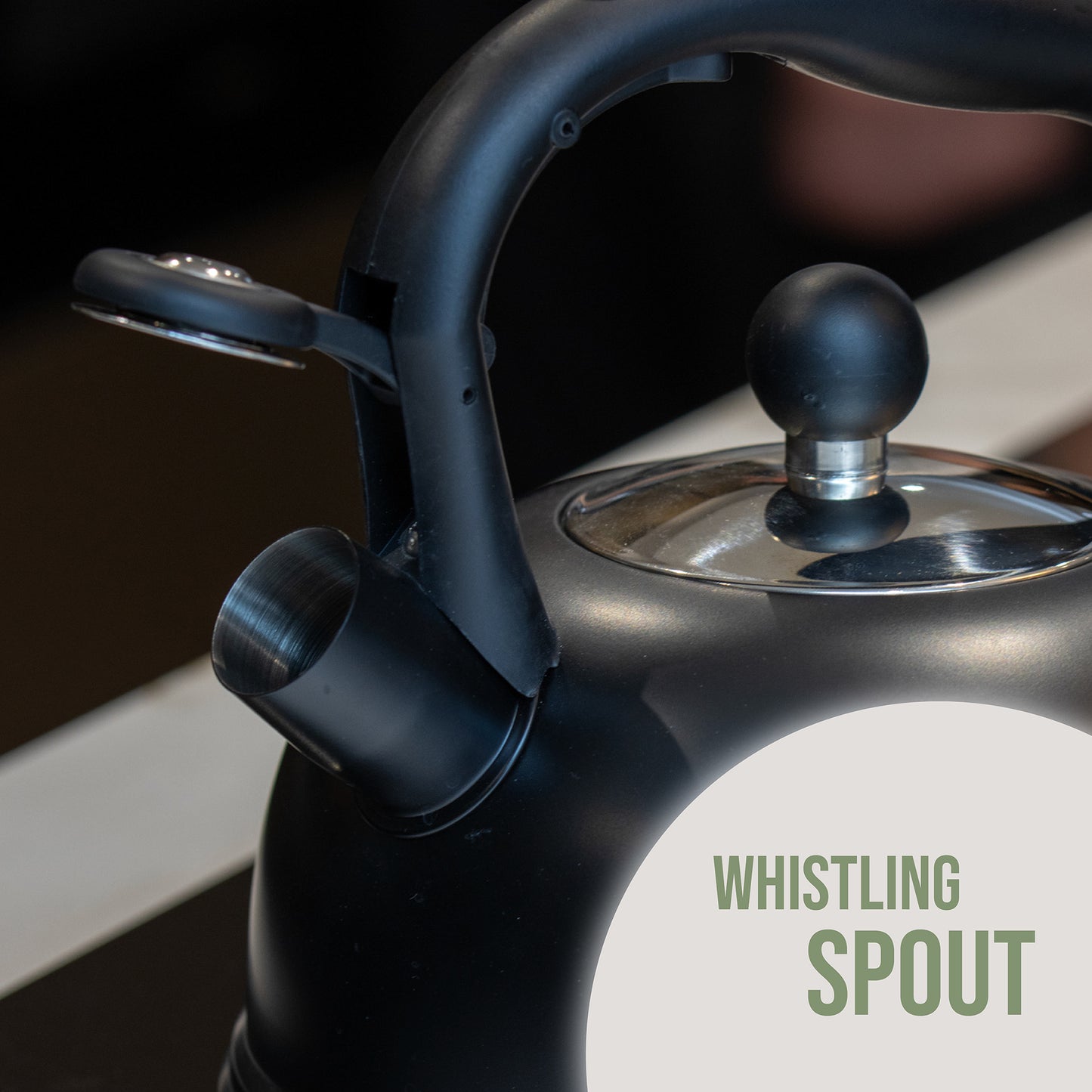 2.5L Whistling Kettle Black