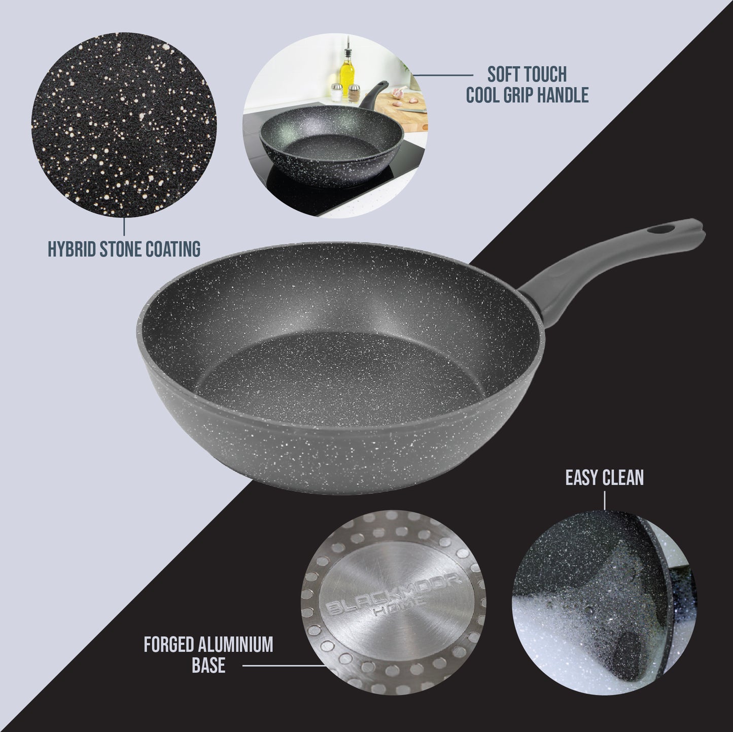 Classic 28cm Black Non Stick Sauté Pan