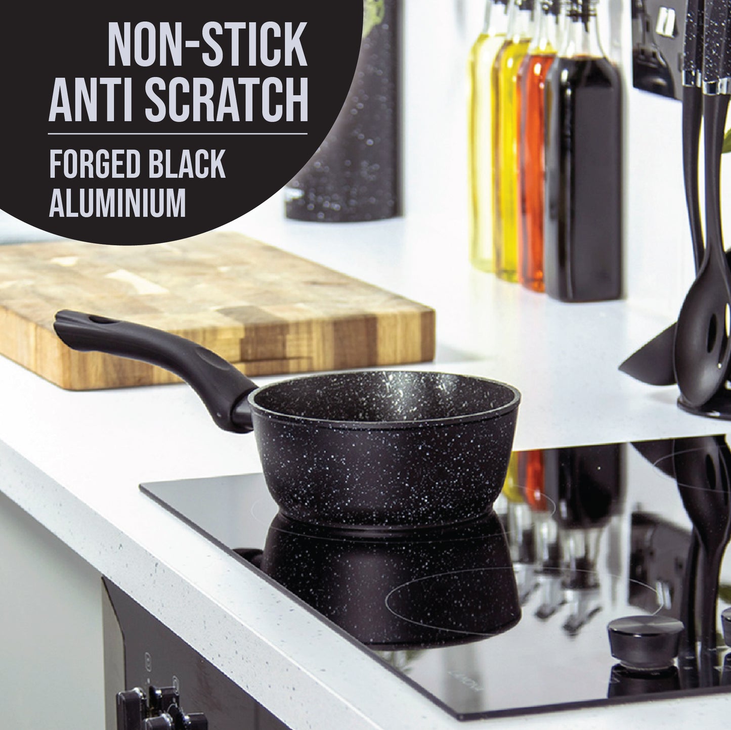 Classic 16cm Black Non Stick Milk Pan