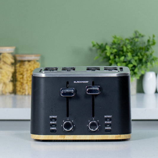 Nordic Style Black 4 Slice Toaster
