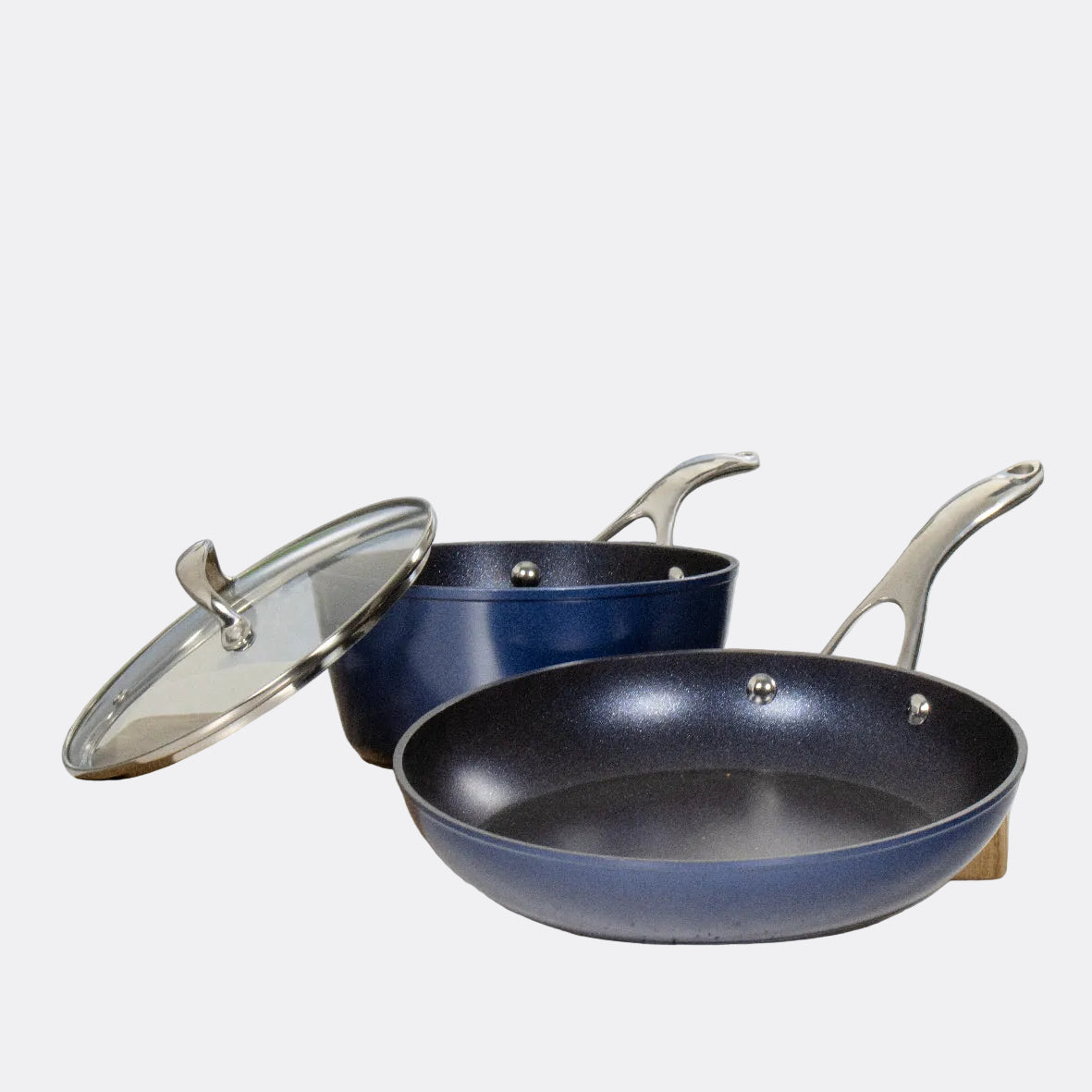 Blue Pro 2-Piece Frying Pan & Saucepan Set