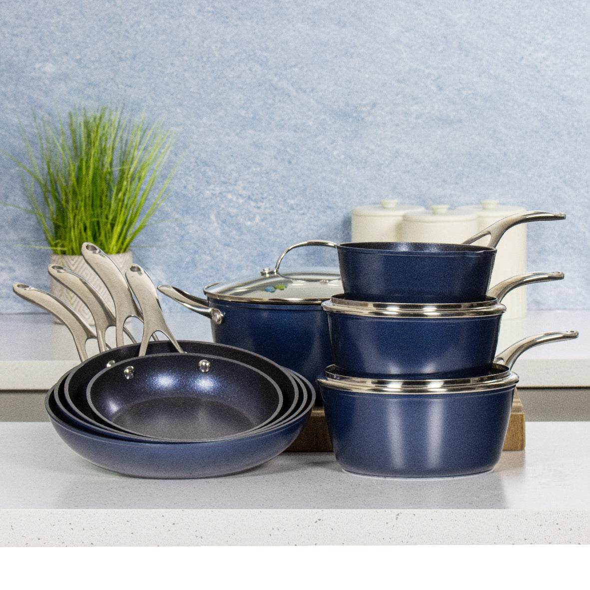 Blue Pro 8-Piece Pan Set