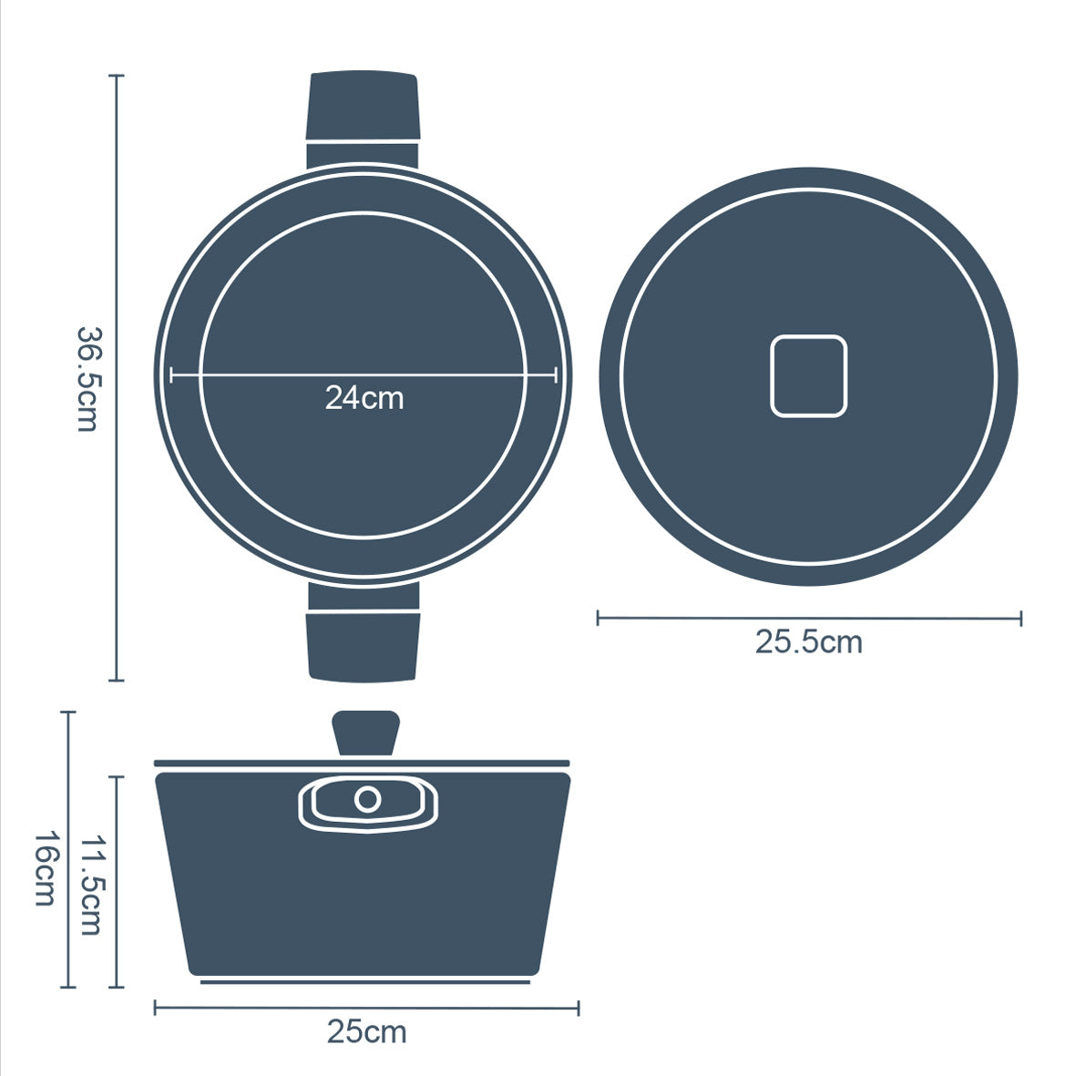 Neuvo 24cm Non Stick Stock Pot with Lid