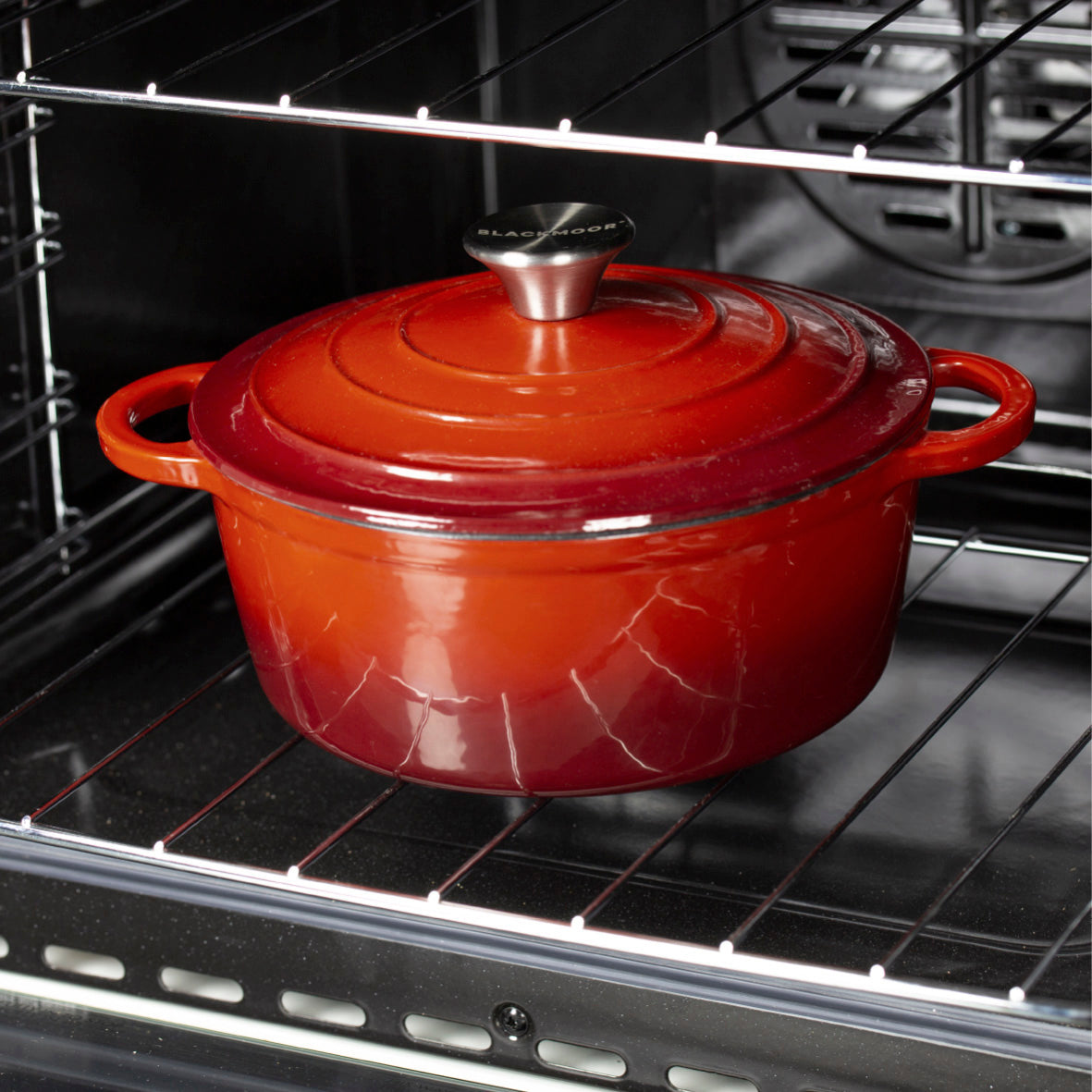 22cm Red Cast Iron Casserole Dish With Lid