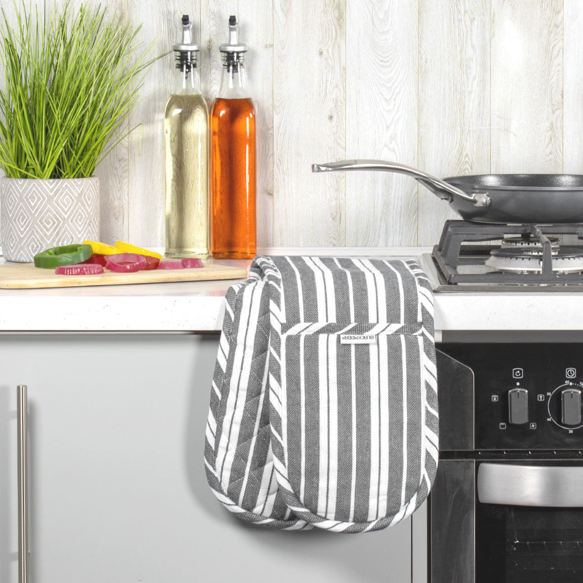Double Oven Gloves - Grey