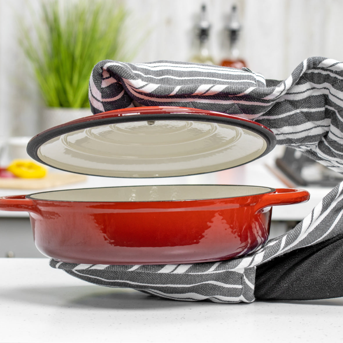 Double Oven Gloves - Grey
