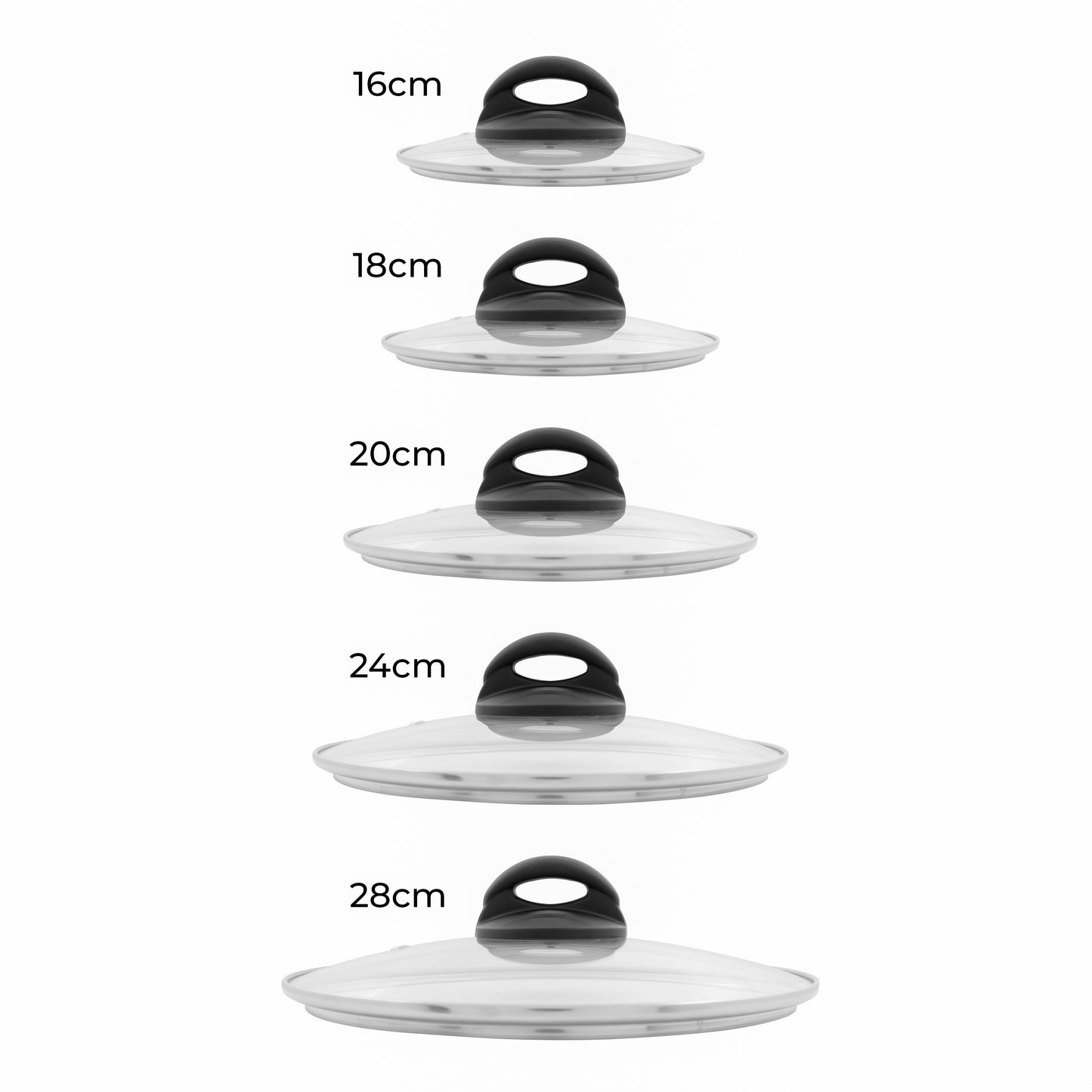 16cm Tempered Glass Pan Lid