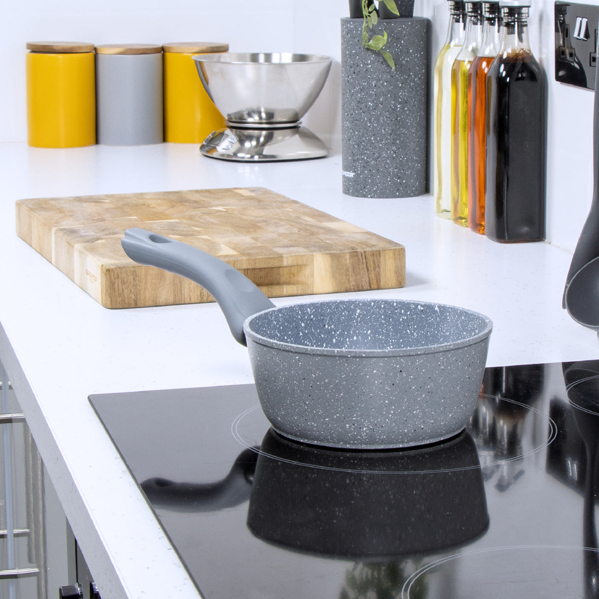 Classic 16cm Grey Non Stick Milk Pan