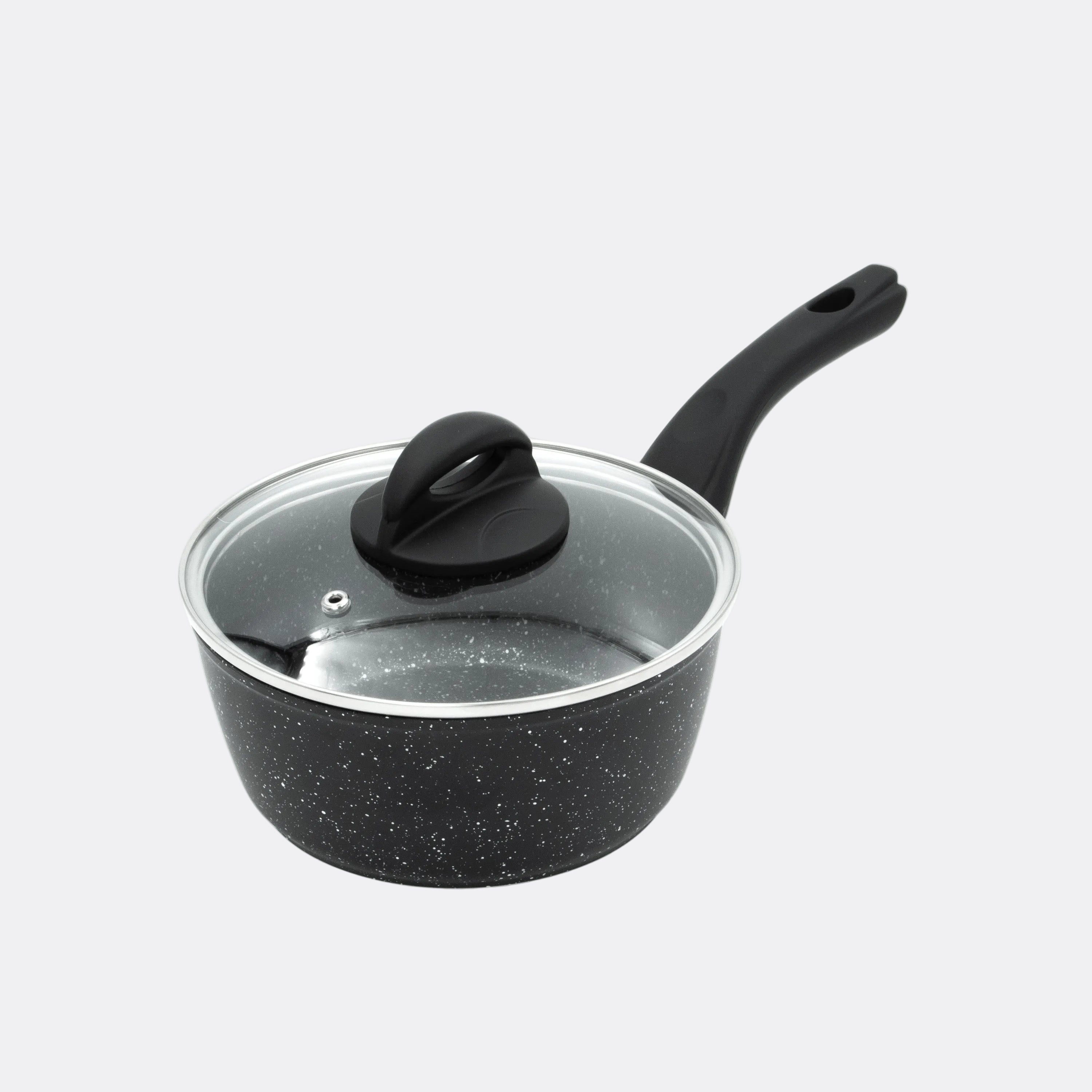 Classic 18cm Black Non Stick Saucepan With Lid