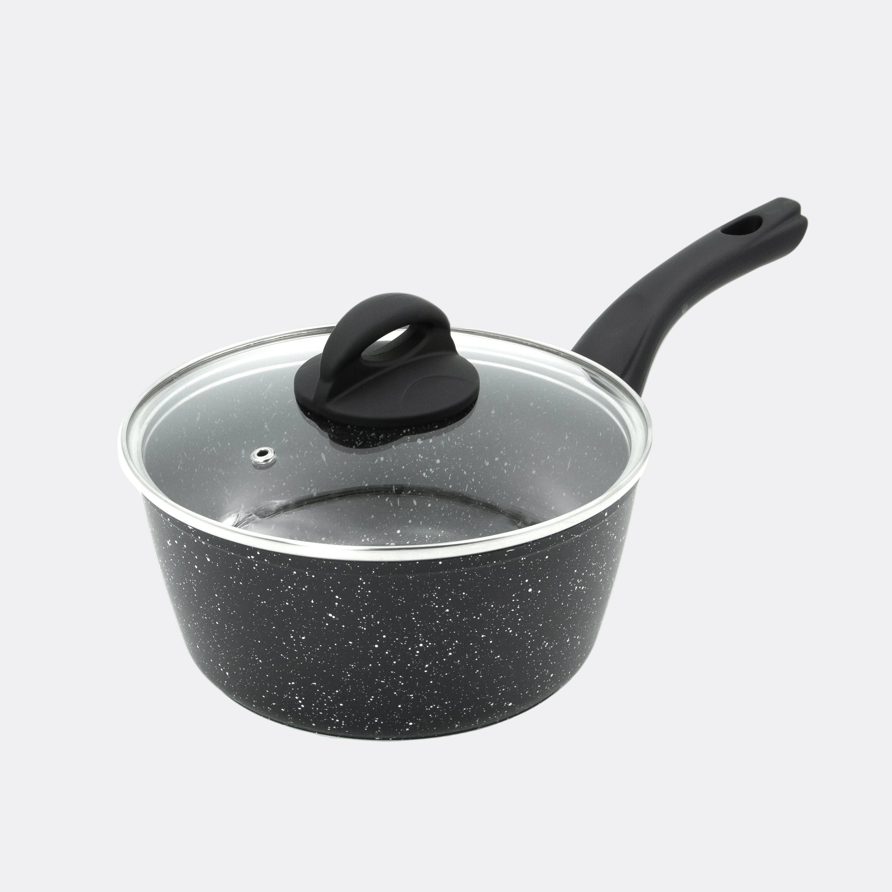 Classic 20cm Black Non Stick Saucepan With Lid