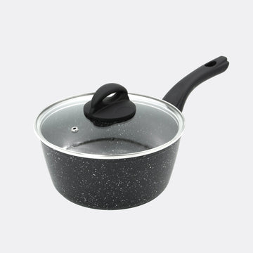 Classic 20cm Black Non Stick Saucepan With Lid