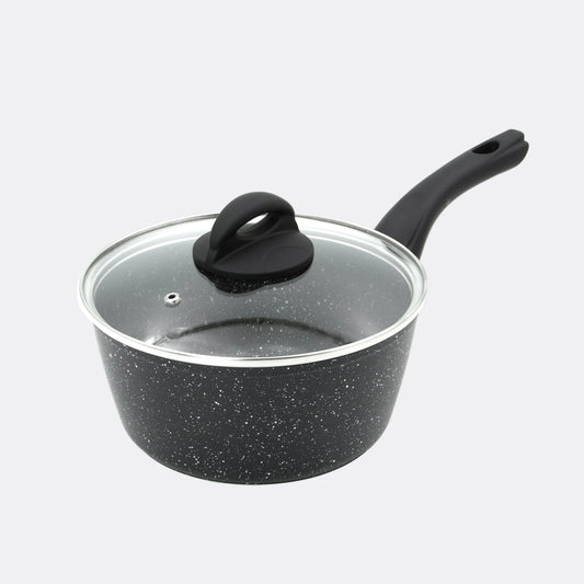 Classic 20cm Black Non Stick Saucepan With Lid