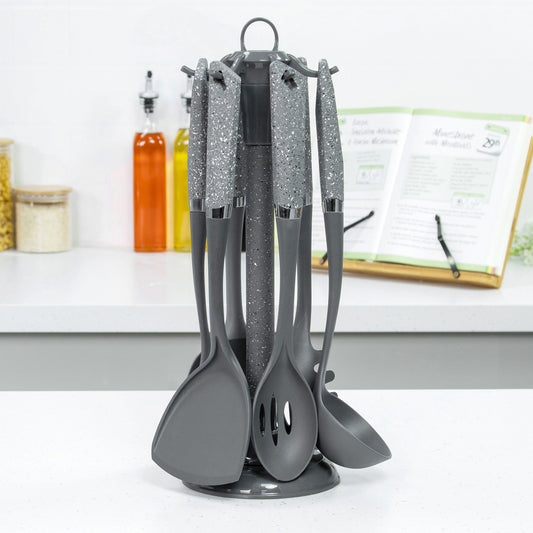 6-Piece Grey Utensil Set